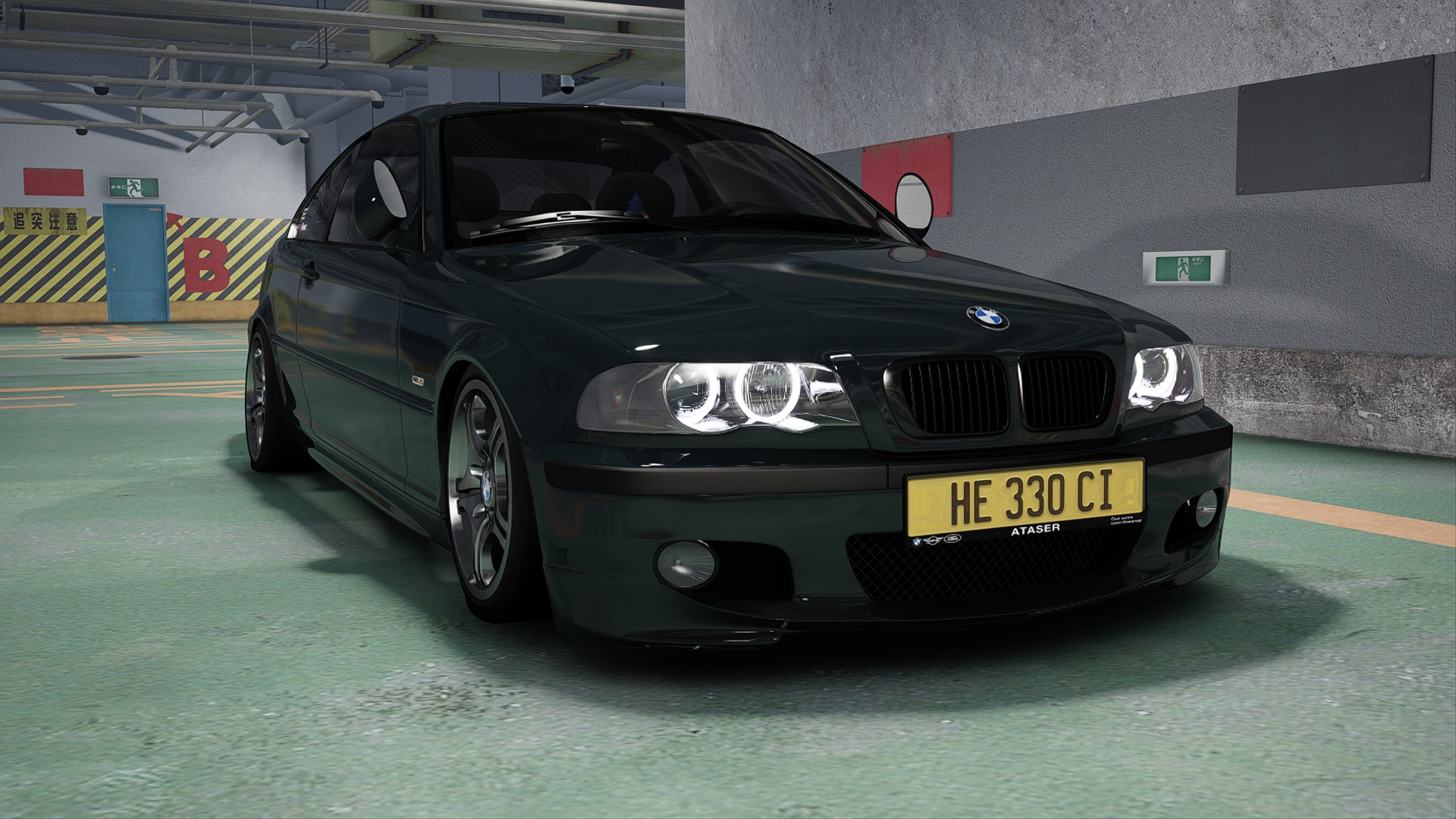 BMW 330Ci E46, skin 13-Oxford Green Metallic-Great Britain