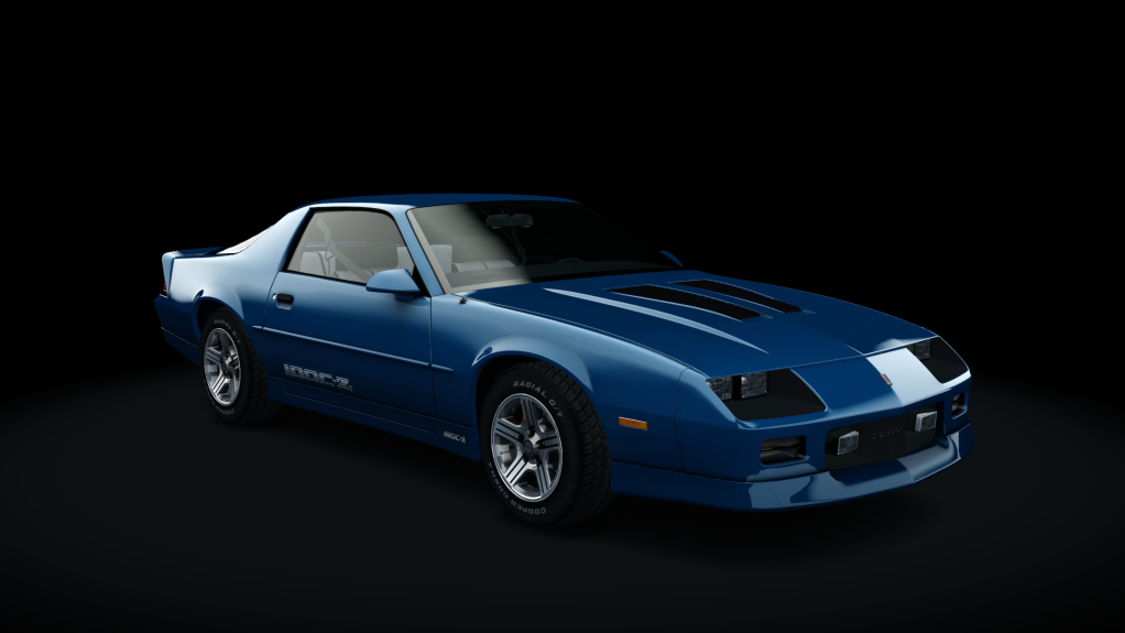Chevrolet Camaro Iroc-Z 1990, skin bright_blue_metallic