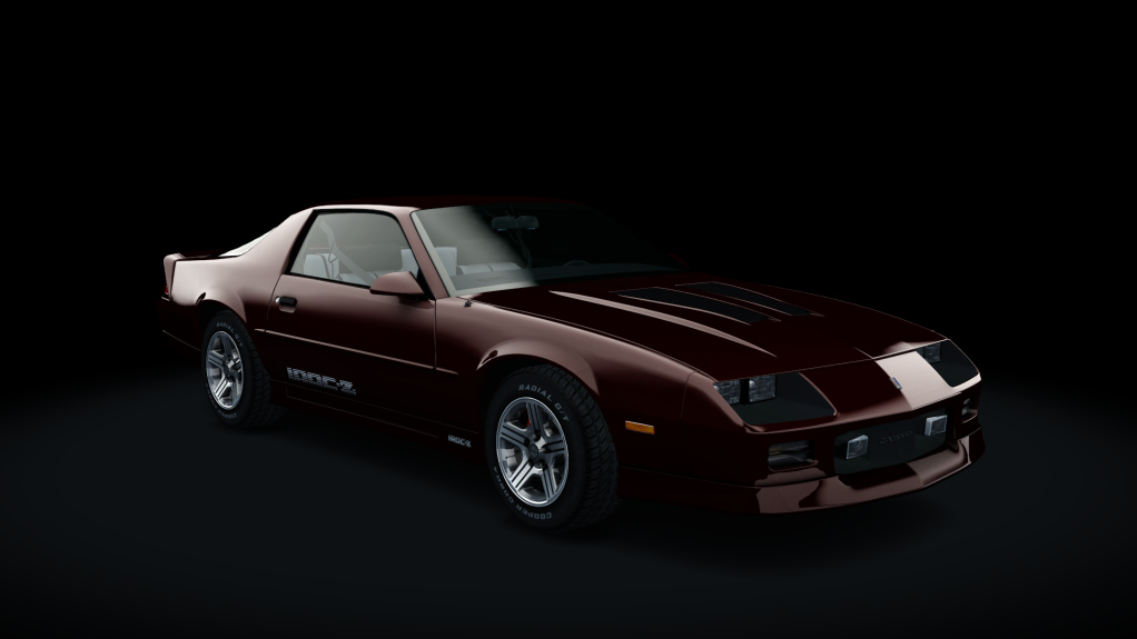 Chevrolet Camaro Iroc-Z 1990, skin dark_red_metallic