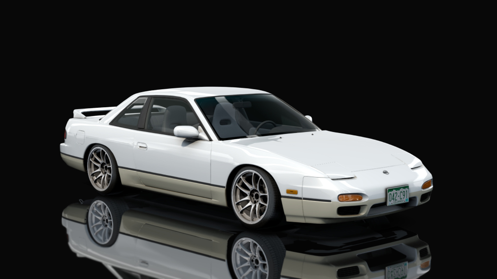 DWG Nissan 240sx Coupe, skin Two_Tone_White