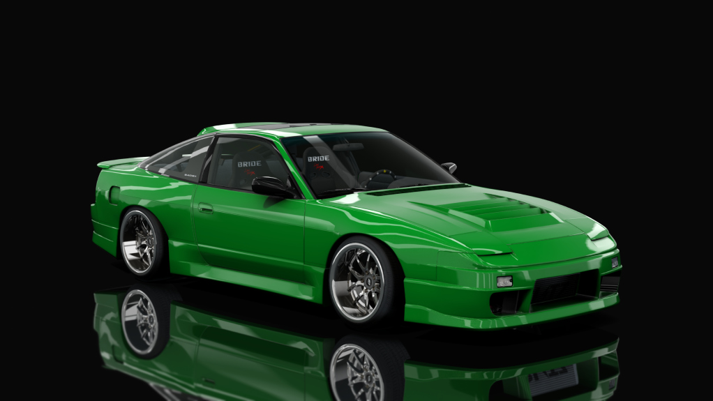 DWG Nissan 240sx SR20, skin emerald green