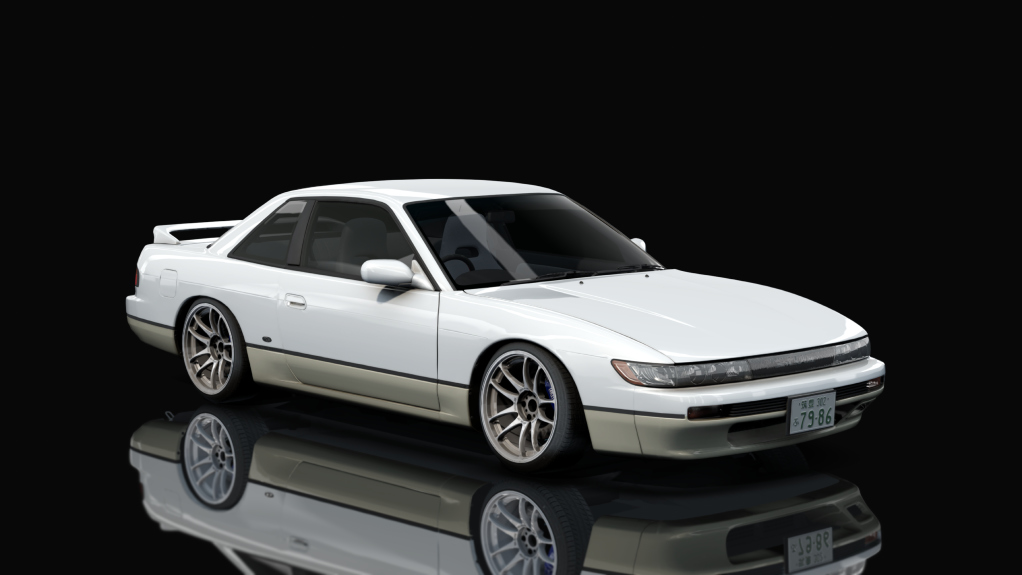 DWG Nissan Silvia PS13, skin Two_Tone_White