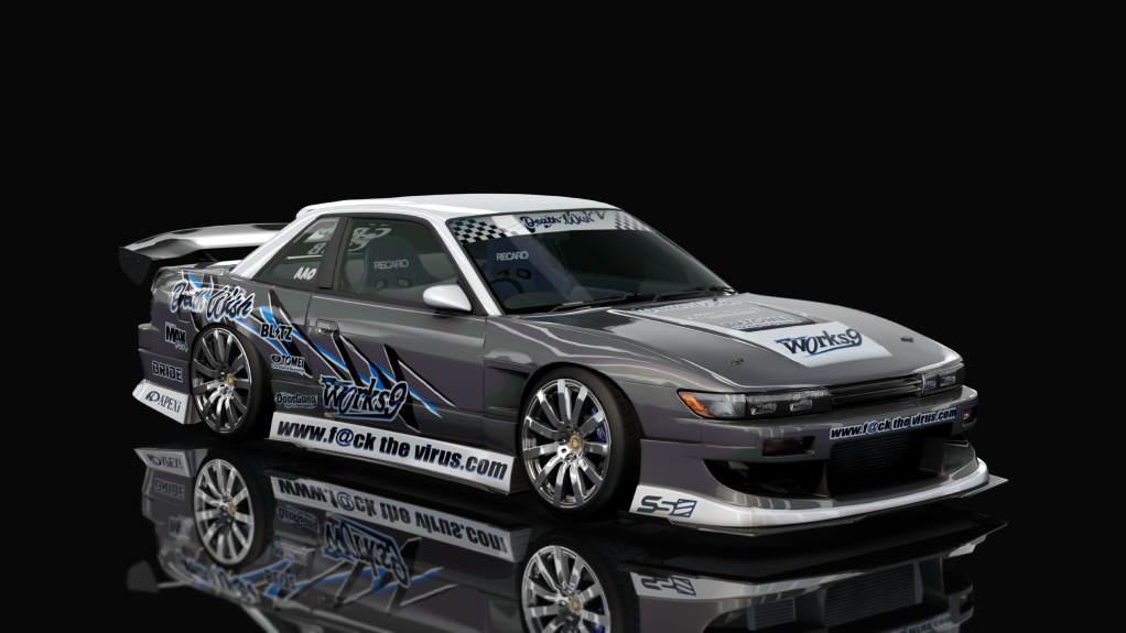 DWG Nissan Silvia PS13 Works 9, skin DWG