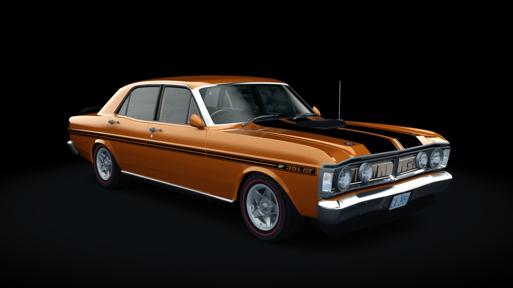 Ford Falcon XY GT 351 1971, skin raw_orange