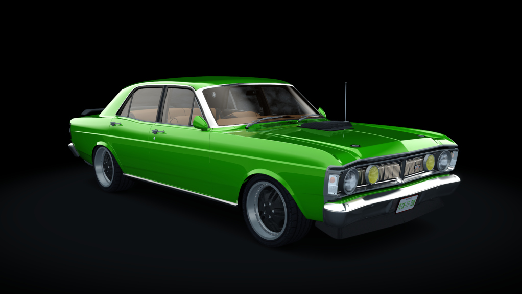 Ford Falcon XY GT 1971 Tuned, skin bright_green