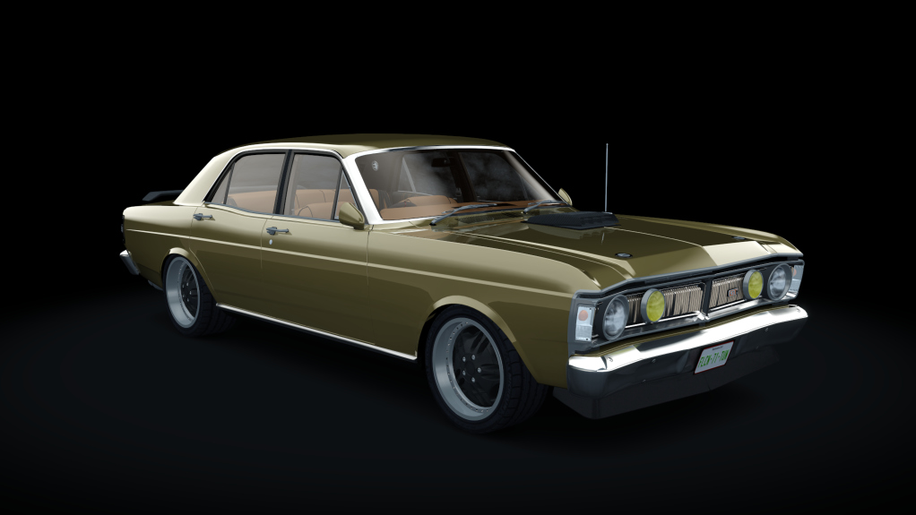 Ford Falcon XY GT 1971 Tuned, skin gold