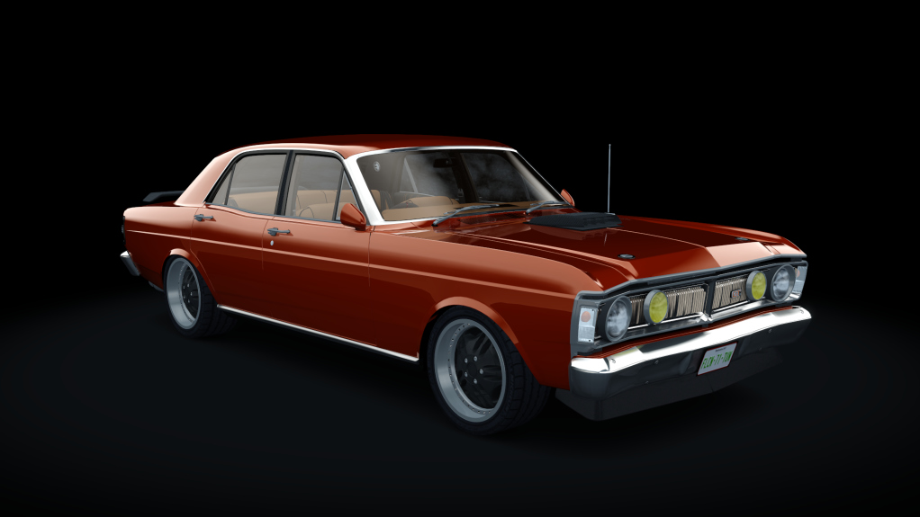 Ford Falcon XY GT 1971 Tuned, skin orange_red